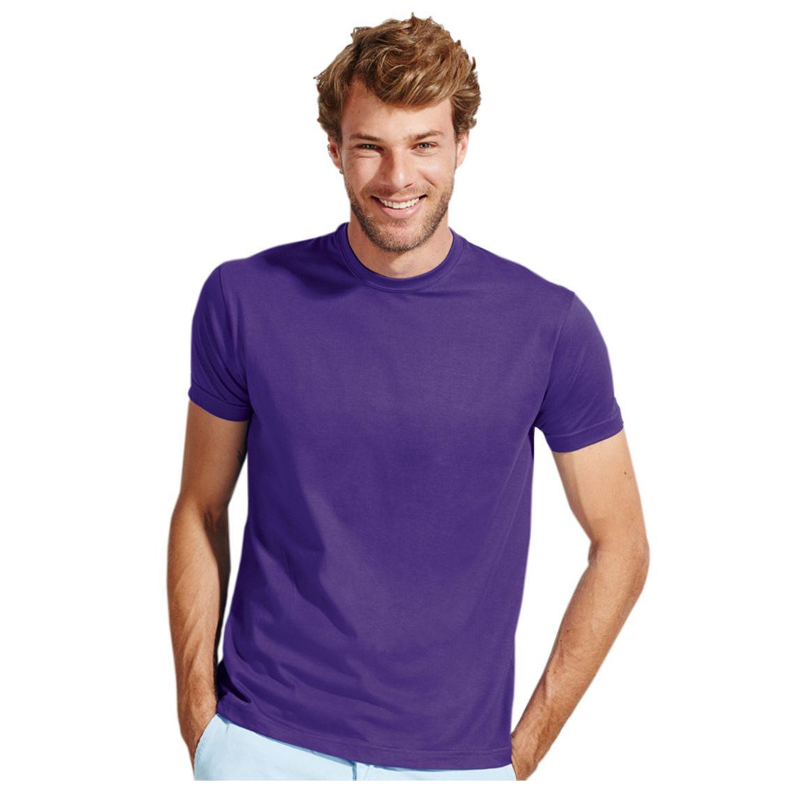 Paars t online shirt heren